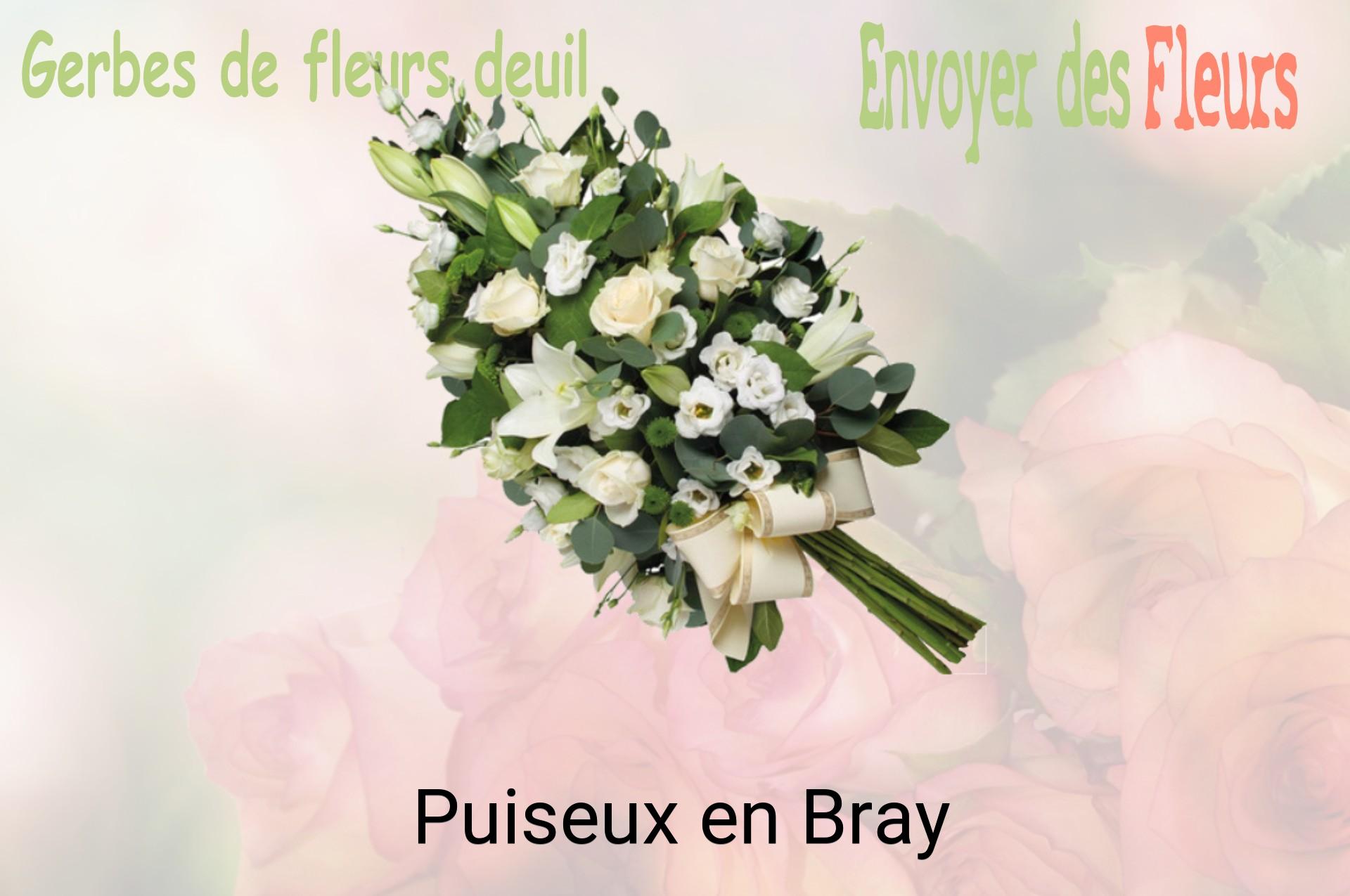 Gerbe de fleurs de deuil livrée à Puiseux-en-Bray